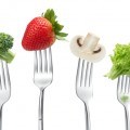 forks with vegetables