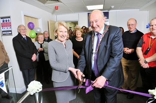 Professor Hilary Hoey, Consultant Paediatric Endocrinologist & Diabetes Ireland Chairperson and Deputy Lord Mayor of Cork Cllr PJ Hourican pictured at the official opening of The Cork Care Centre is located at Enterprise House, Mary Street, Cork city. Pic Daragh Mc Sweeney/Provision